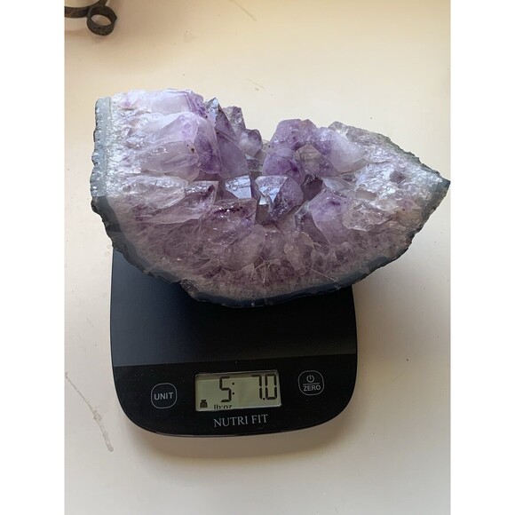 6Lb Lavender Amethyst Cut Geode Quartz Crystal Cluster Two-sided Polish - Picture 3 of 9
